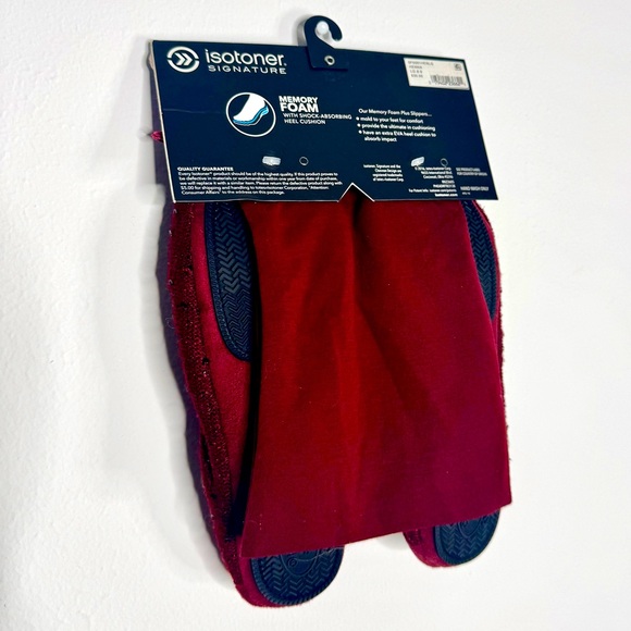 Isotoner Memory Foam Slippers-Henna| Comfort-On-The-Go - Picture 5 of 8